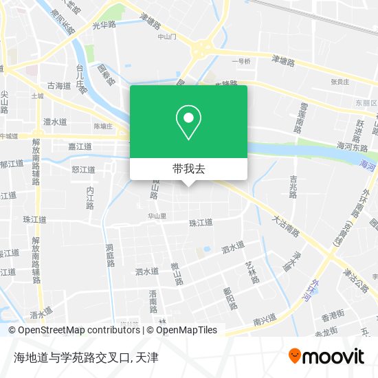 海地道与学苑路交叉口地图