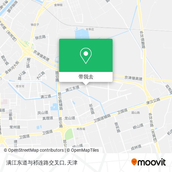 满江东道与祁连路交叉口地图