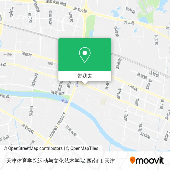 天津体育学院运动与文化艺术学院-西南门地图