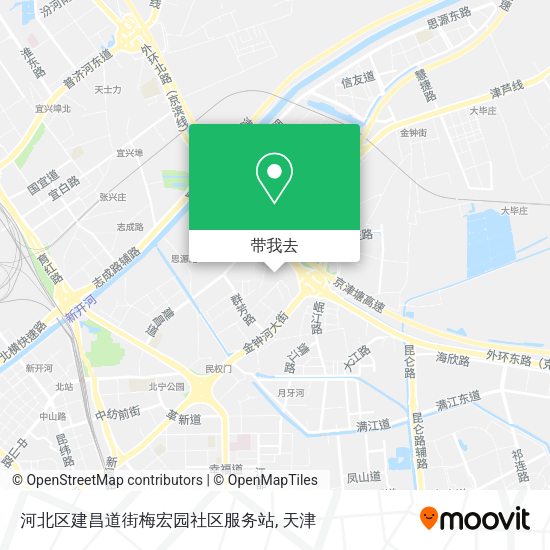 河北区建昌道街梅宏园社区服务站地图