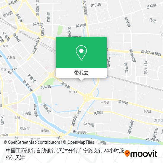 中国工商银行自助银行(天津分行广宁路支行24小时服务)地图