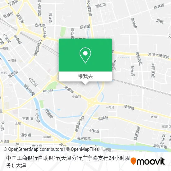 中国工商银行自助银行(天津分行广宁路支行24小时服务)地图
