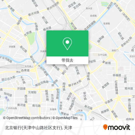 北京银行(天津中山路社区支行)地图