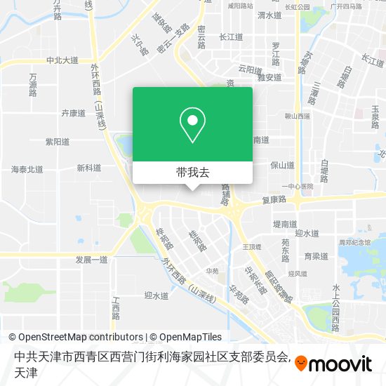 中共天津市西青区西营门街利海家园社区支部委员会地图