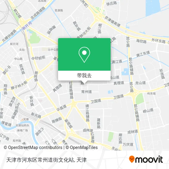 天津市河东区常州道街文化站地图