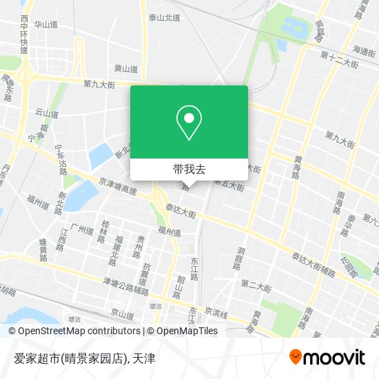 爱家超市(晴景家园店)地图