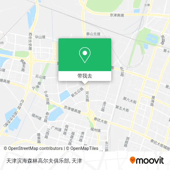 天津滨海森林高尔夫俱乐部地图