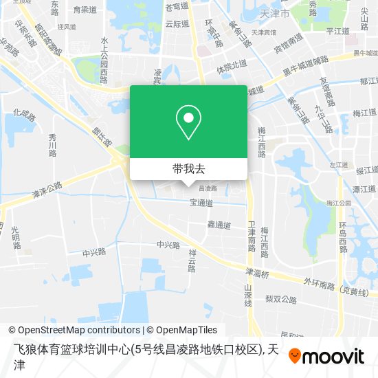 飞狼体育篮球培训中心(5号线昌凌路地铁口校区)地图