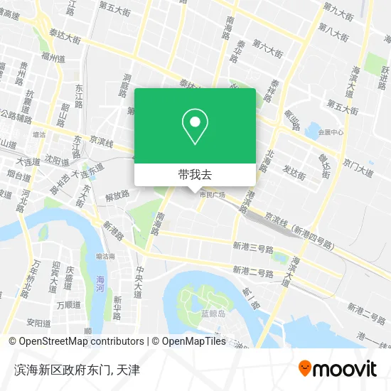 滨海新区政府东门地图
