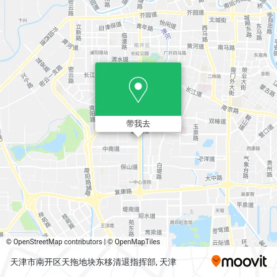 天津市南开区天拖地块东移清退指挥部地图