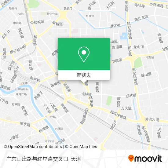 广东山庄路与红星路交叉口地图
