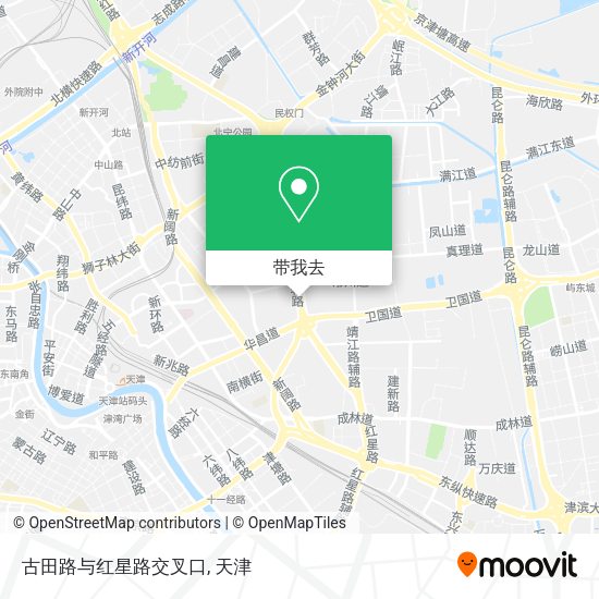 古田路与红星路交叉口地图