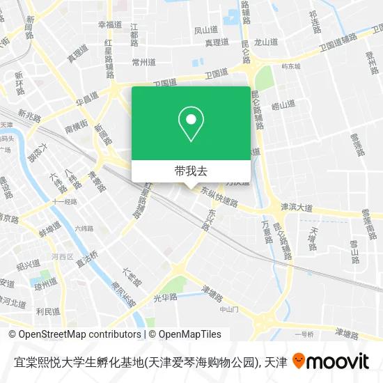 宜棠熙悦大学生孵化基地(天津爱琴海购物公园)地图