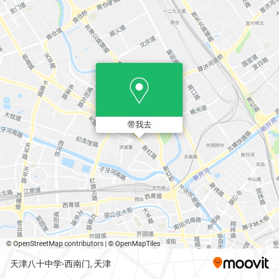 天津八十中学-西南门地图