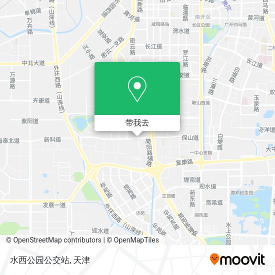 水西公园公交站地图