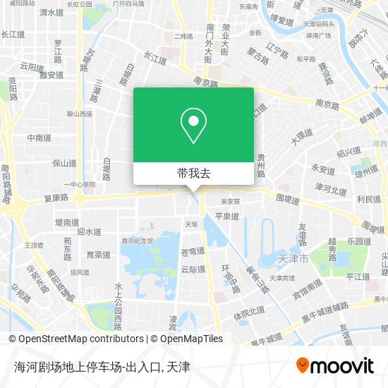 海河剧场地上停车场-出入口地图