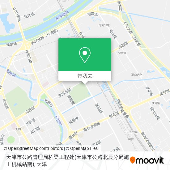 天津市公路管理局桥梁工程处(天津市公路北辰分局施工机械站南)地图