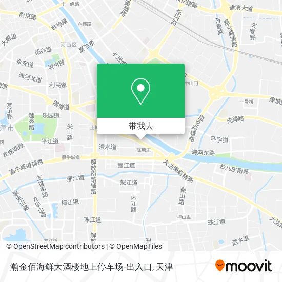 瀚金佰海鲜大酒楼地上停车场-出入口地图
