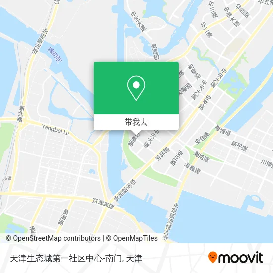 天津生态城第一社区中心-南门地图