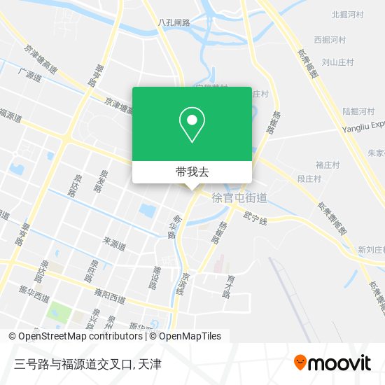 三号路与福源道交叉口地图