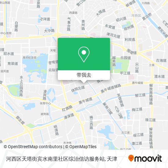 河西区天塔街宾水南里社区综治信访服务站地图