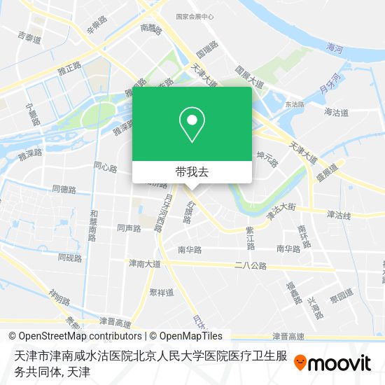 天津市津南咸水沽医院北京人民大学医院医疗卫生服务共同体地图