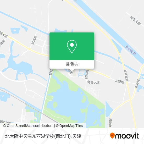 北大附中天津东丽湖学校(西北门)地图