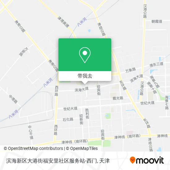 滨海新区大港街福安里社区服务站-西门地图