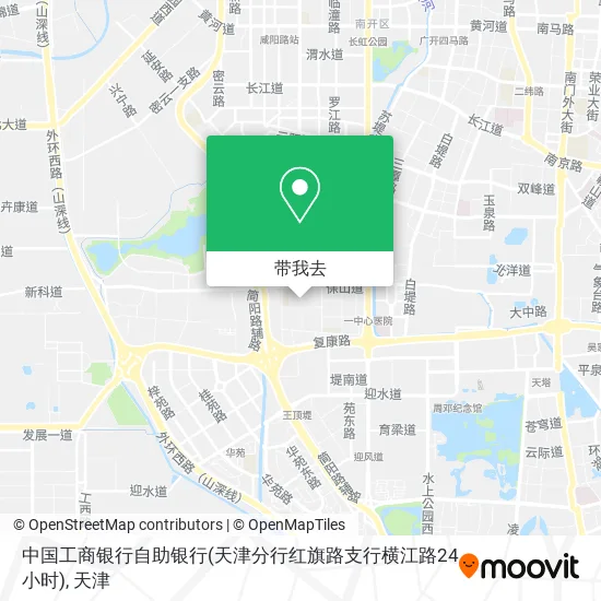 中国工商银行自助银行(天津分行红旗路支行横江路24小时)地图