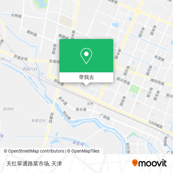 天红翠通路菜市场地图