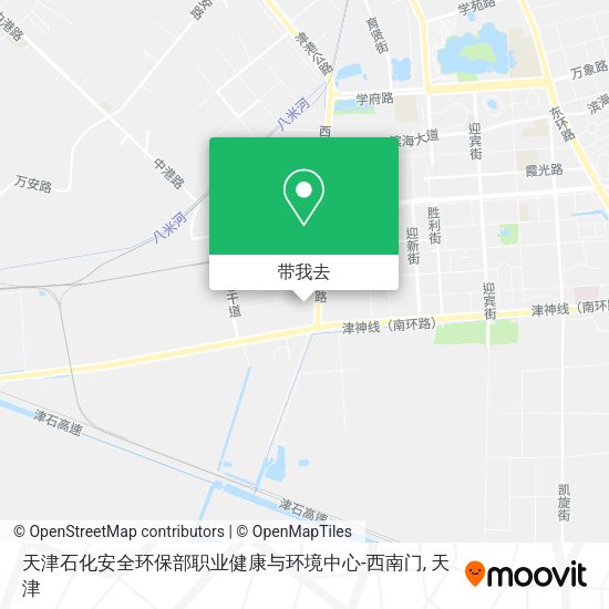 天津石化安全环保部职业健康与环境中心-西南门地图