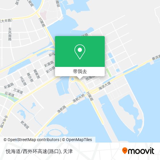 悦海道/西外环高速(路口)地图