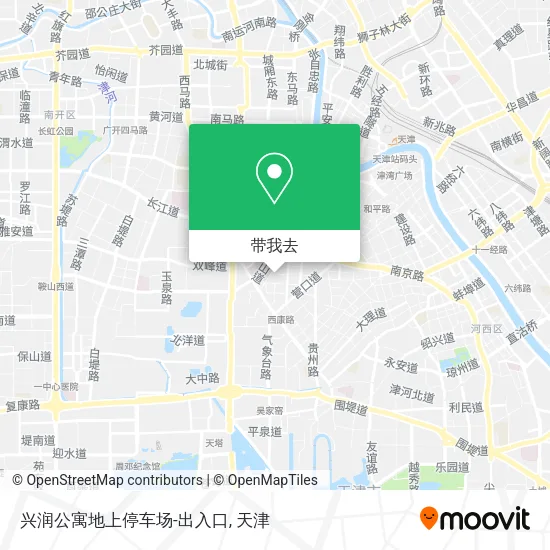 兴润公寓地上停车场-出入口地图