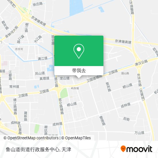 鲁山道街道行政服务中心地图