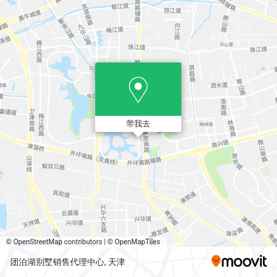 团泊湖别墅销售代理中心地图