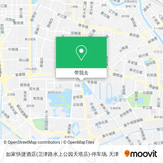 如家快捷酒店(卫津路水上公园天塔店)-停车场地图