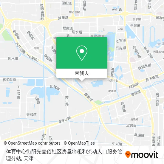 体育中心街阳光壹佰社区房屋出租和流动人口服务管理分站地图