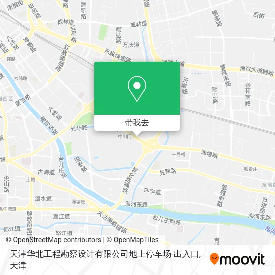 天津华北工程勘察设计有限公司地上停车场-出入口地图
