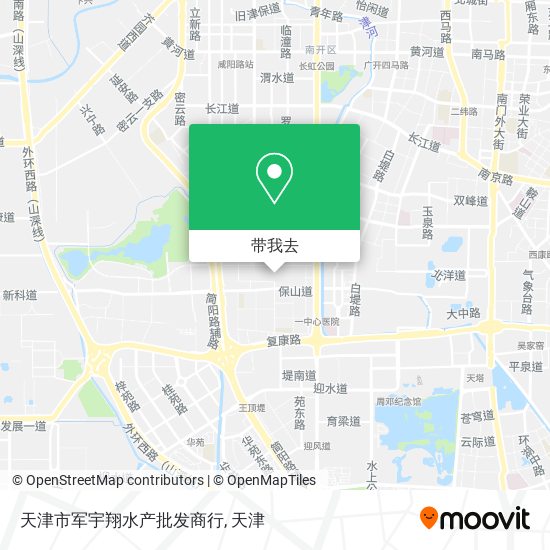 天津市军宇翔水产批发商行地图