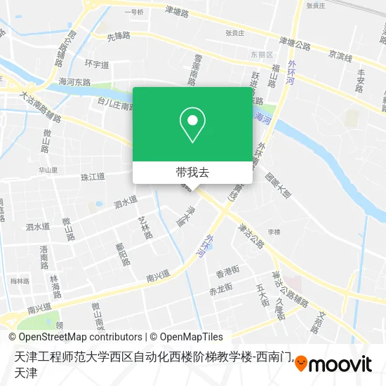 天津工程师范大学西区自动化西楼阶梯教学楼-西南门地图