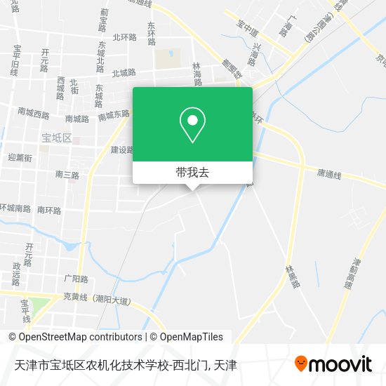 天津市宝坻区农机化技术学校-西北门地图