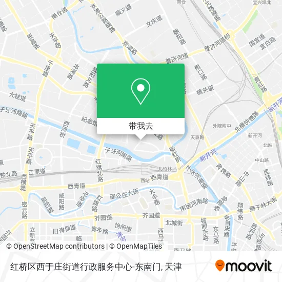 红桥区西于庄街道行政服务中心-东南门地图