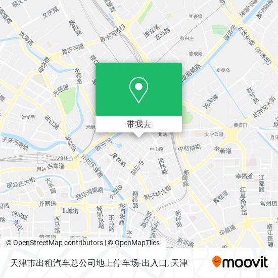 天津市出租汽车总公司地上停车场-出入口地图