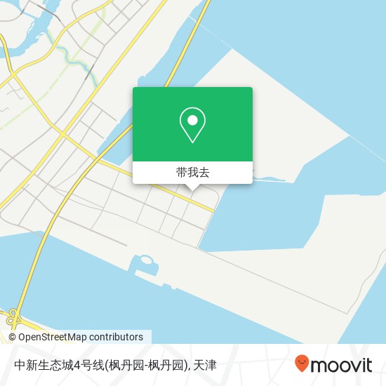 中新生态城4号线(枫丹园-枫丹园)地图