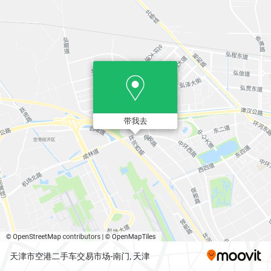 天津市空港二手车交易市场-南门地图