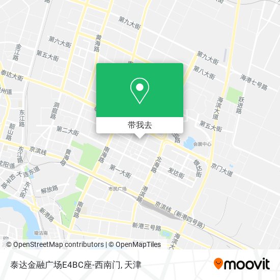 泰达金融广场E4BC座-西南门地图