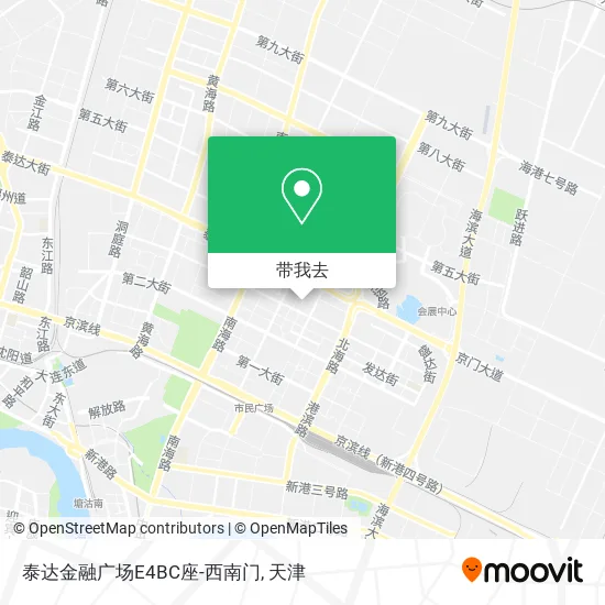 泰达金融广场E4BC座-西南门地图