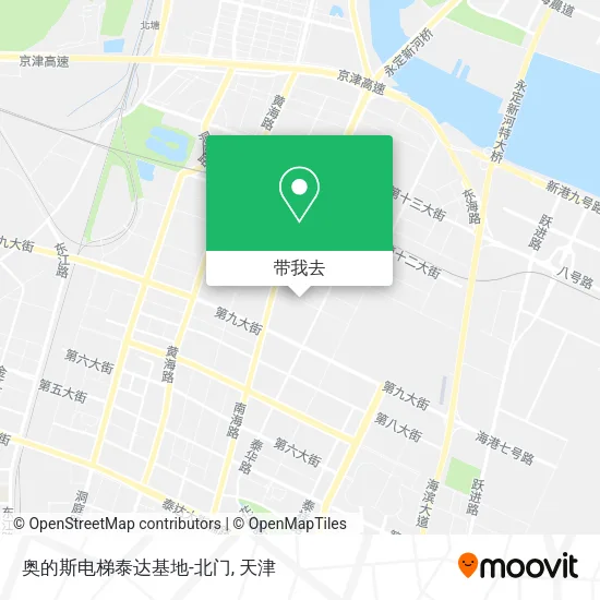 奥的斯电梯泰达基地-北门地图