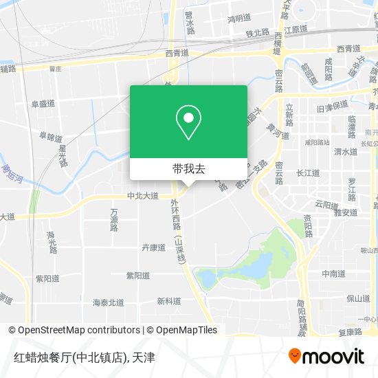 红蜡烛餐厅(中北镇店)地图