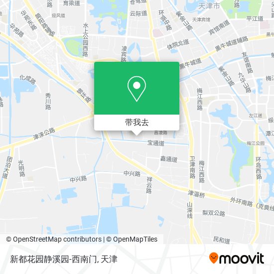 新都花园静溪园-西南门地图